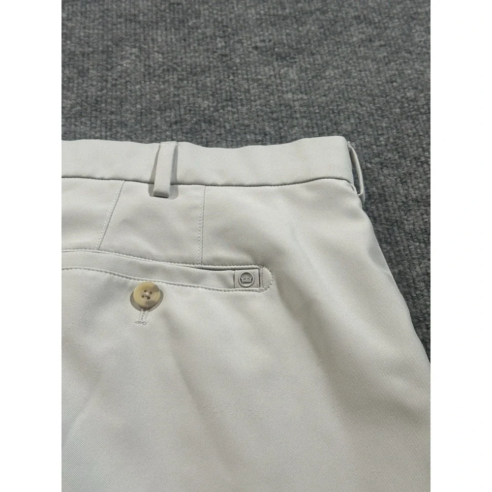 Peter Millar Shorts Mens 44 Khaki Tan Salem Performance Flat Front Golf Chino